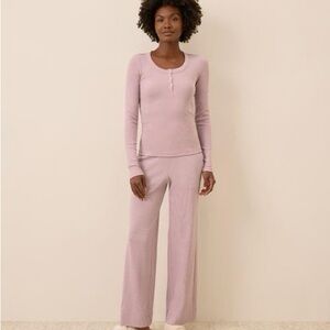 Pact Lavender Haze Henley & Wide Leg Lounge Set